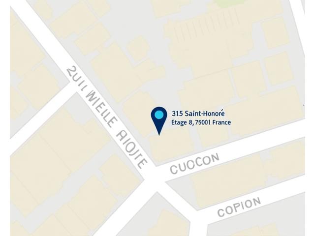 Carte montrant l'emplacement de VoieLibre Solutions à Paris, 315 Rue Saint-Honoré